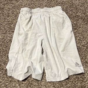 Men’s White Adidas Basketball Shorts